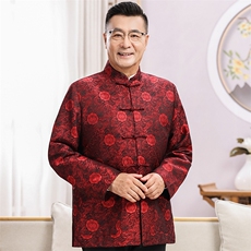 酒红色男