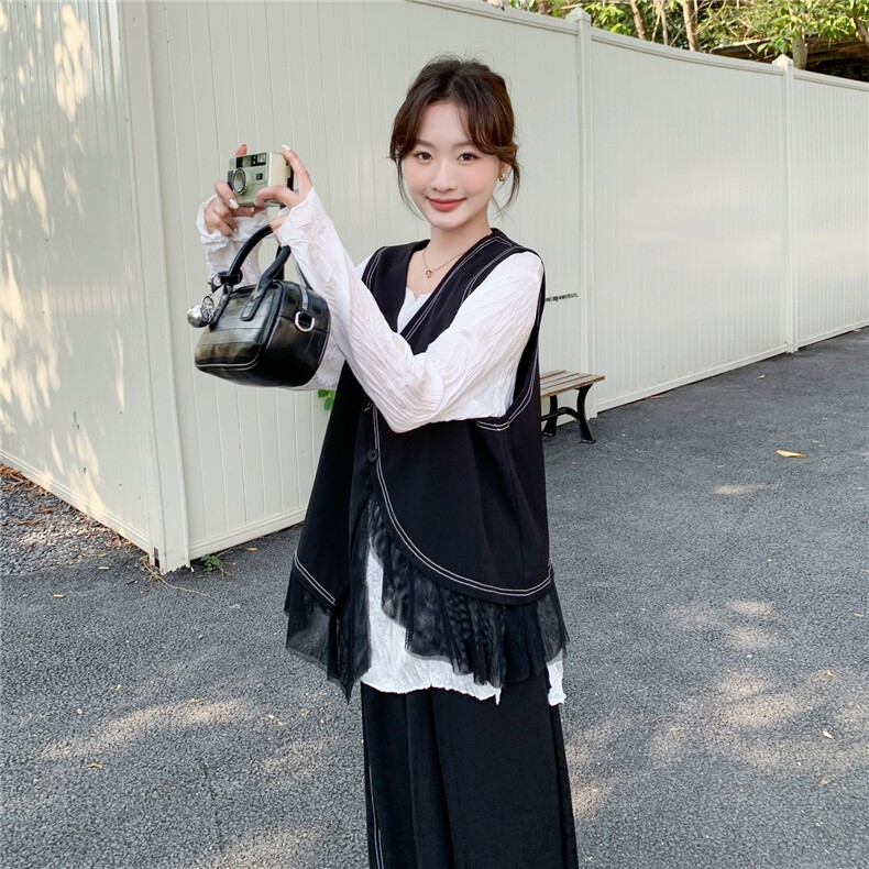 主推！内搭+马甲+半身裙显瘦三件套装2b237-6206-p195k318,女装套装/套裙,2B237