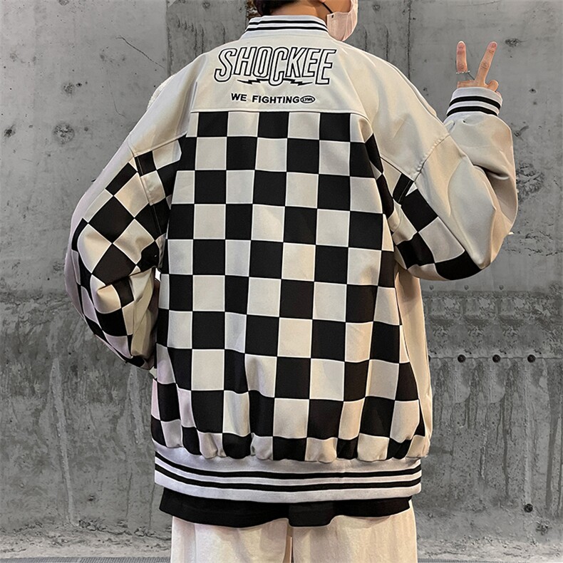 春秋季日系复古大码男装棒球服夹克外套加肥加大码胖子衣服6XL图片