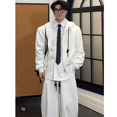 抖音高克重连帽卫衣弯刀阔腿裤两件套装TZ277-P158（网图参考，男装卫衣，电商B267