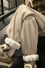 重磅菠萝格加绒加厚束脚卫裤大码M~5XLXZ604-KP99-P65控78，男装休闲裤，星座604