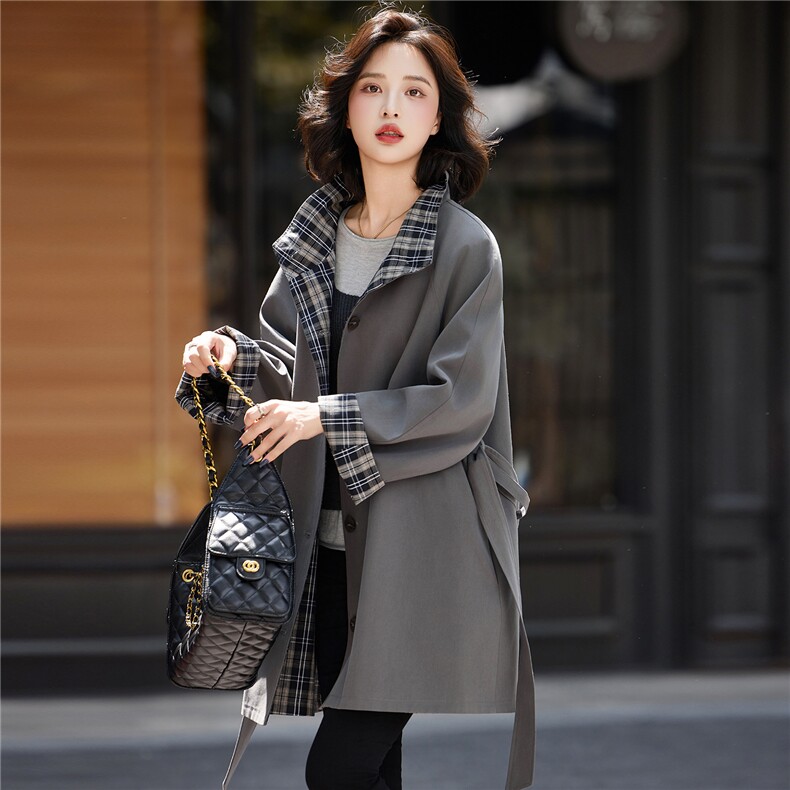 2025新款秋装时尚潮流百搭短款风衣，女装风衣，姿萝菲