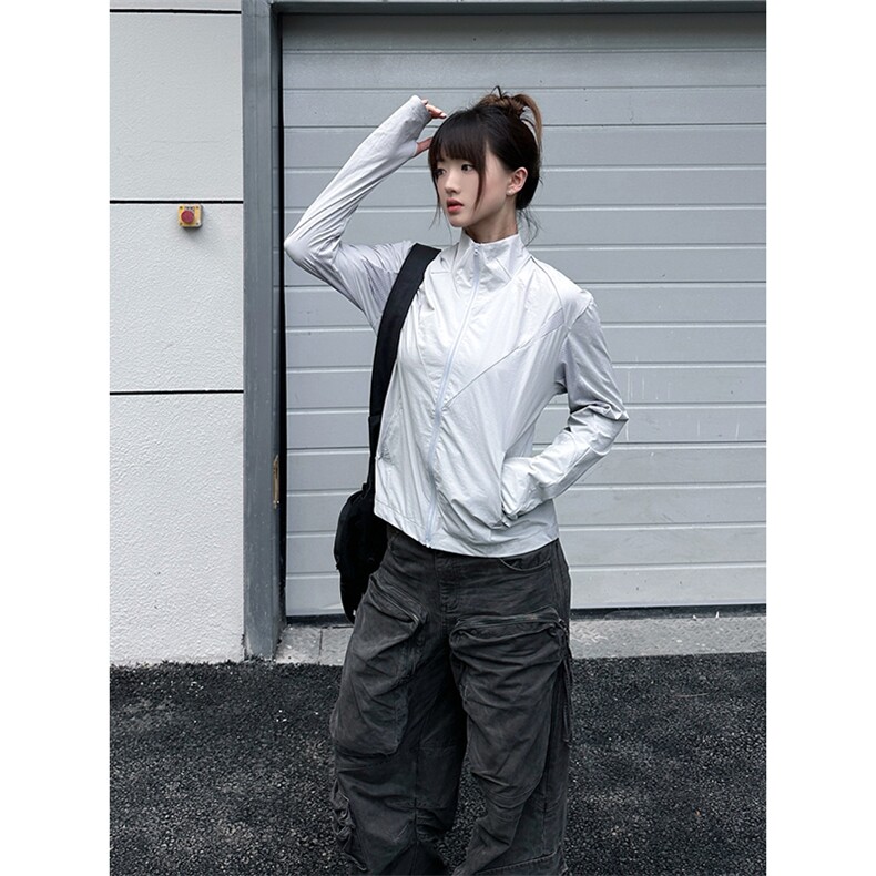 春夏款高品质冰感速干防晒服休闲户外运动外套透气弹力机能风夹克,男装防晒衣,电商A486