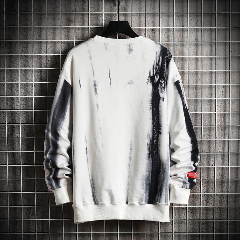【】A003-HW3088-P55春装新款时尚扎染潮牌卫衣网格挂拍,男装卫衣,电商A003