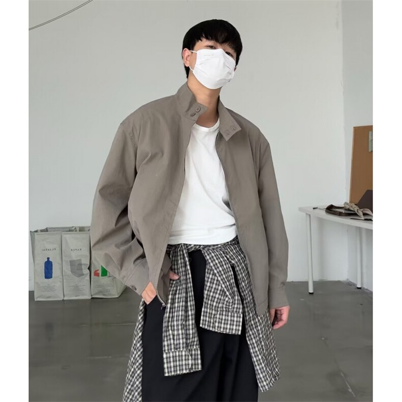 立领夹克男生2025春季新品韩系百搭宽松休闲潮流上衣外套JKN37,男装夹克,星座516A