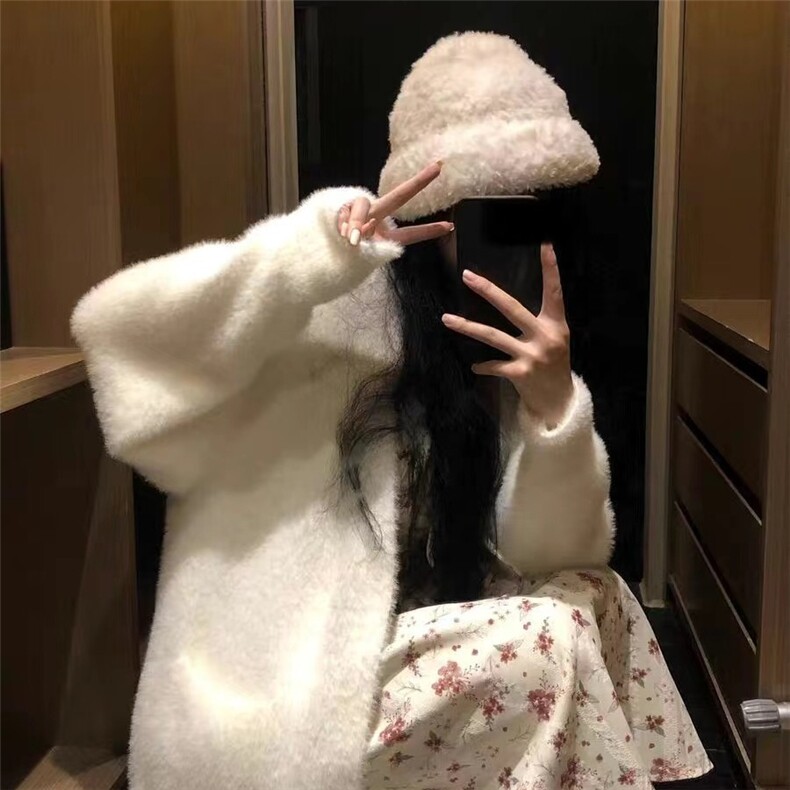 韩系慵懒风毛茸茸奶fufu开衫毛衣冬季加厚保暖宽松软糯针织衫外套，男装针织衫/毛衣，星座1210-1