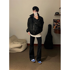 高质量现货骑士盔甲羽绒棉服男leanfit不规则高领棉衣，男装棉衣，星座910A
