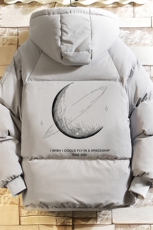 月球加厚加绒连帽衣男大码服男面包服男砖墙MY16246-P100，男装棉衣，电商A040A