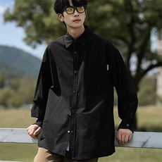 长袖衬衫男士秋日系cityboy工装衬衣潮流宽松休闲外套CY1058-P33，男装衬衫，星座412-3
