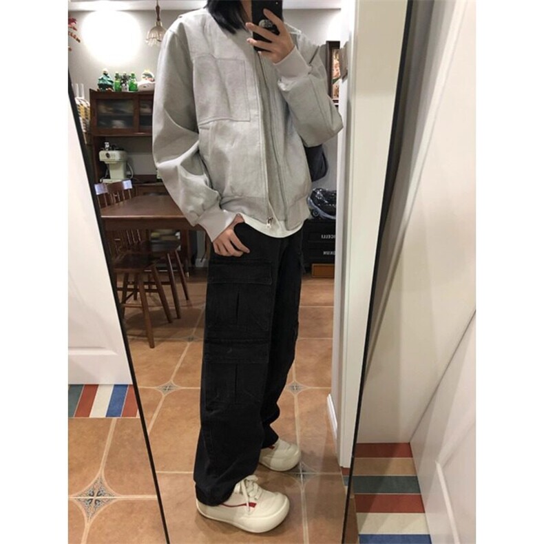 [有货]灰色晕染外套高级感工装夹克JK682特P77,男装夹克,星座908-1
