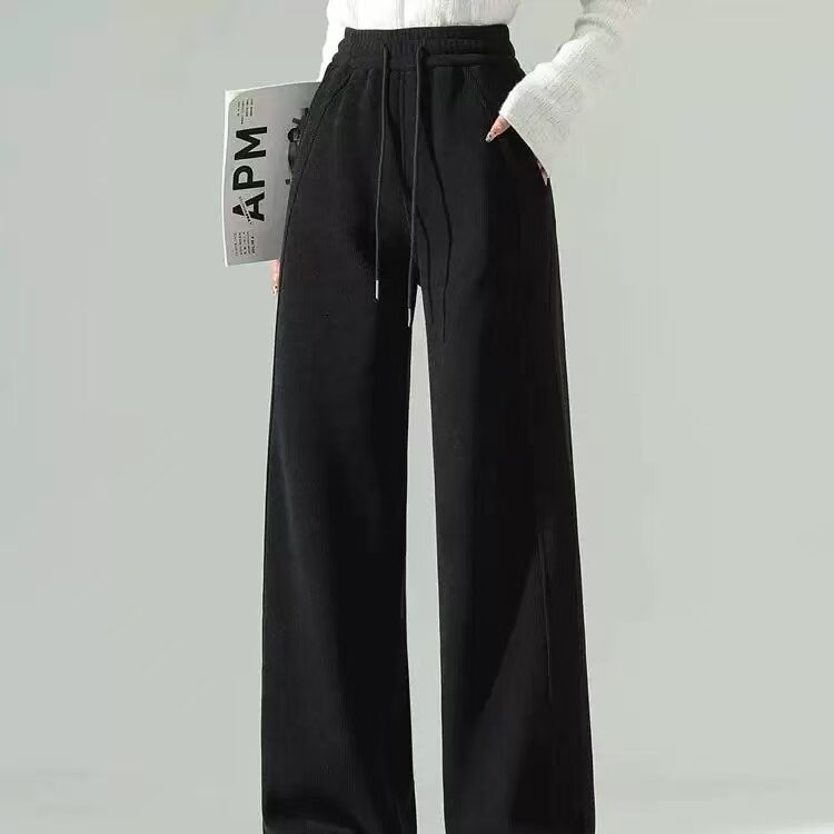 阔腿裤女2025新款宽松直筒休闲软糯垂感裤子,女装休闲裤,宸诺服饰