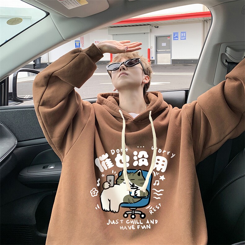 8XL连帽卫衣男大码胖子帽衫大号运动服WY2403-P35加绒款-P40,男装卫衣,电商A040