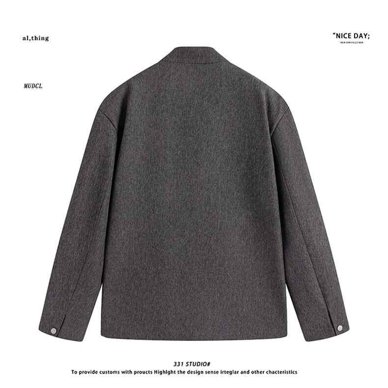 平铺~春季立领垫肩休闲西装外套YJ6008/P108,男装西服套装,电商B331