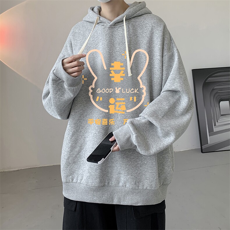 连帽卫衣男大码运动服帽衫外套WY2297-P35加绒款-P40,男装卫衣,电商A040