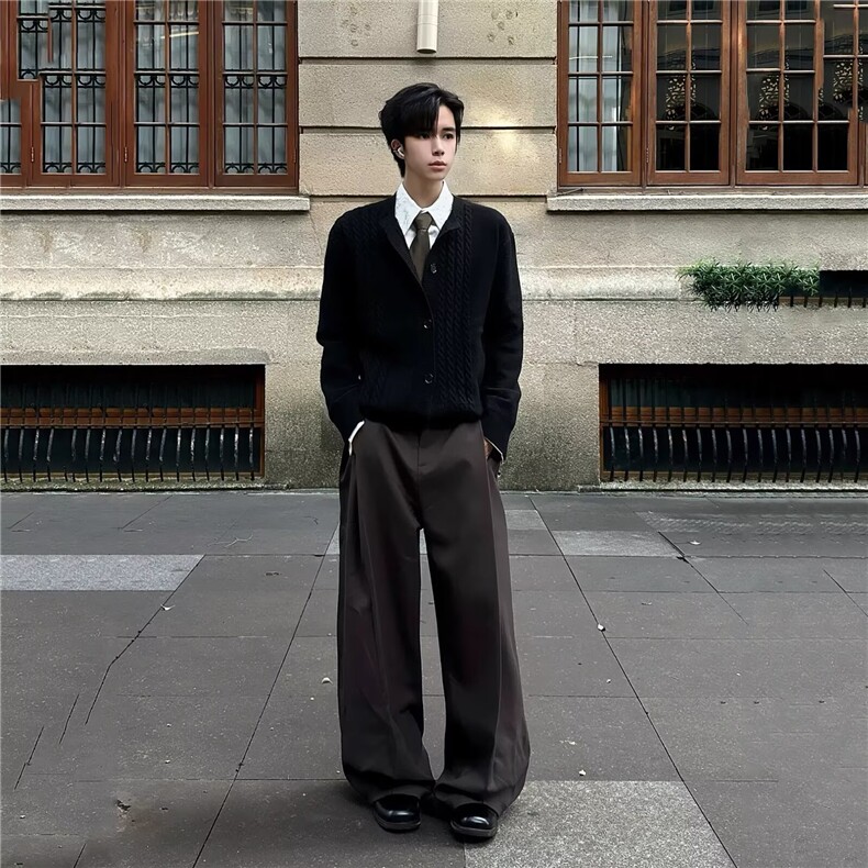 潮流流行秋冬衣服商务时尚圆领毛衣开衫针织衫上衣男装日系气质,男装针织衫/毛衣,星座506A