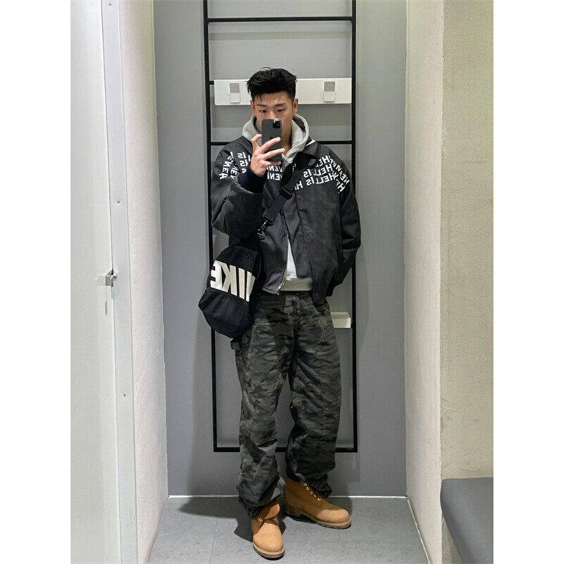 美式高街立领夹克外套男女春季hiphop潮牌字母印花上衣S6877-p75,男装夹克,星座1008