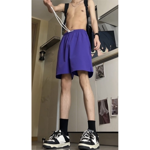 夏季短裤冰丝速干直筒多巴胺运动裤五分沙滩中裤休闲裤XXK01P30