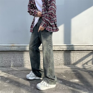 美式高街水洗微喇牛仔裤NZ782-P45图片