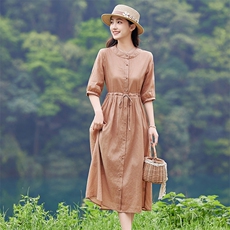 2026年夏季大摆型逛街沙滩约会城市通勤年会旅游街拍，女装连衣裙，江南依恋