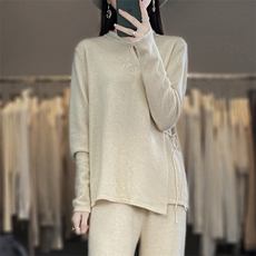 秋冬新款女立领外搭纯色韩版毛衣外套显瘦羊毛开衫，女装羊毛衫，江南羊绒