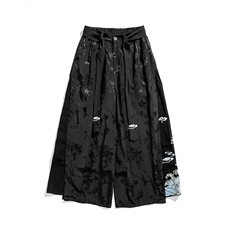 风棉麻裤潮流民族风重工刺绣阔腿长裤汉服唐装古装D533/P85，男装民族服装，星座206（原A221）