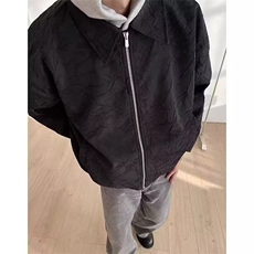 压褶裂纹风设计感长袖衬衫男生衬衣春秋款大码外套潮XJK62，男装衬衫，星座208-5