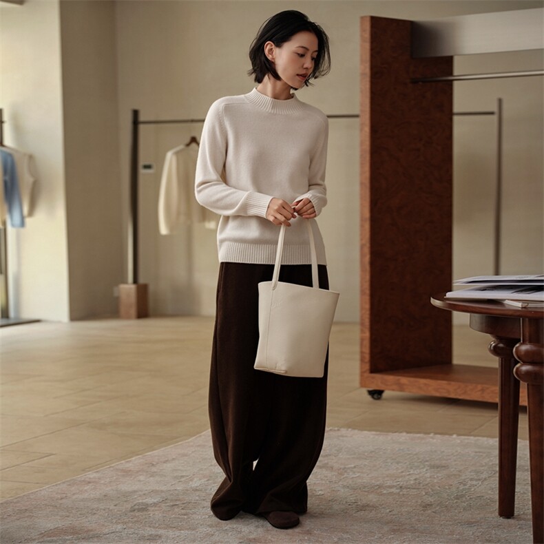 2025秋冬新款女羊绒衫100纯羊绒上衣加厚针织套衫保暖羊绒套头衫,女装羊绒衫,绒知纯羊绒