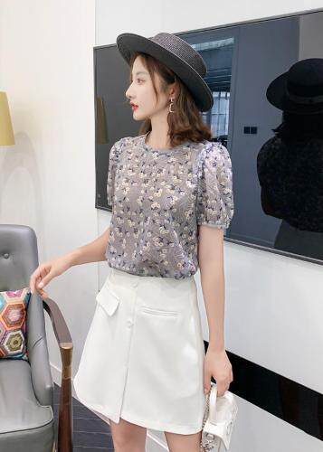 碎花小衫套裙，女装，水锦红