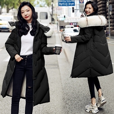 时尚显瘦长款羽绒服女冬季新款大毛领加厚保暖外套，女装羽绒服，阿舍尔精品