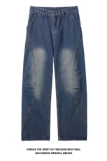 2024秋季新款白底大码美式弯刀牛仔裤M-5XGK24940-特P40，男装牛仔裤，电商A022