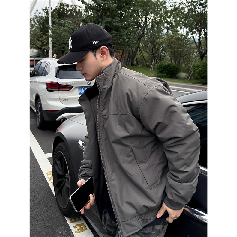 美式复古三防立领教练夹克外套男士秋季痞帅高级感工装QJK7009,男装夹克,星座208-5