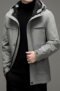 羽绒服中年男士常规款冬季商务休闲鸭绒外套21新款ZELD9811-P290图片