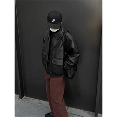 网图现货工装皮衣夹克飞行员外套1209-1-JK19-P90主推可谈，男装夹克，星座1209-1