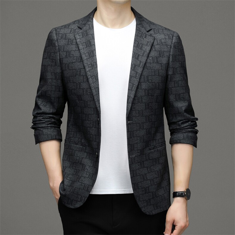 M3373-1钱塘2020-2秋季中年男士修身西服时尚休闲百搭外套P142图片