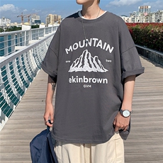 1图案已注册港风日系休闲情侣大码M-5XL风T恤男DT7655P25控38，男装T恤，星座226-2