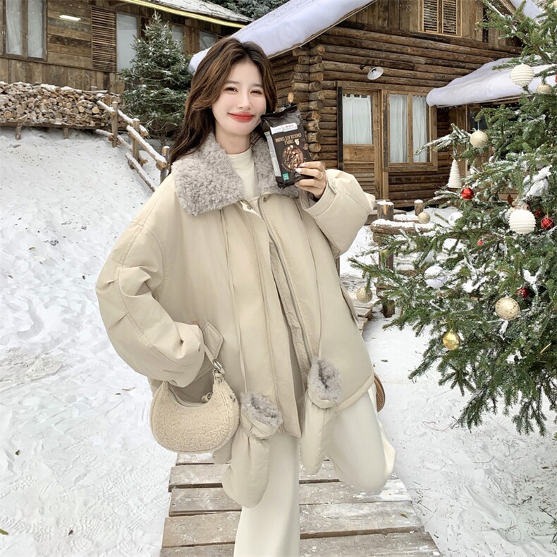 2025年冬季新款羽绒90白鸭绒带手套2C053款号855批330控498,女装羽绒服,2C053