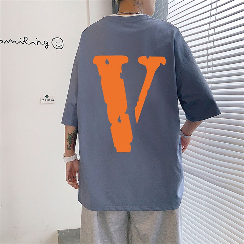 21夏季新款宽松大码港风oversize橙色V运动短袖纯棉T恤T1912-P28,男装T恤,星座508（原C305）
