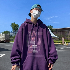抖音得物供货可提供视频春装重磅美式宽松连帽卫衣DL2401，男装卫衣，电商A486-1