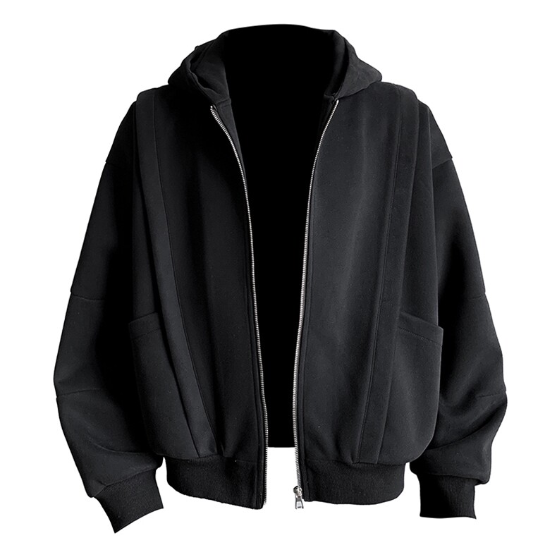 抖音得物高品质二开25秋冬美式重磅宽松结构设计连帽卫衣外套W78，男装卫衣，电商A486-1