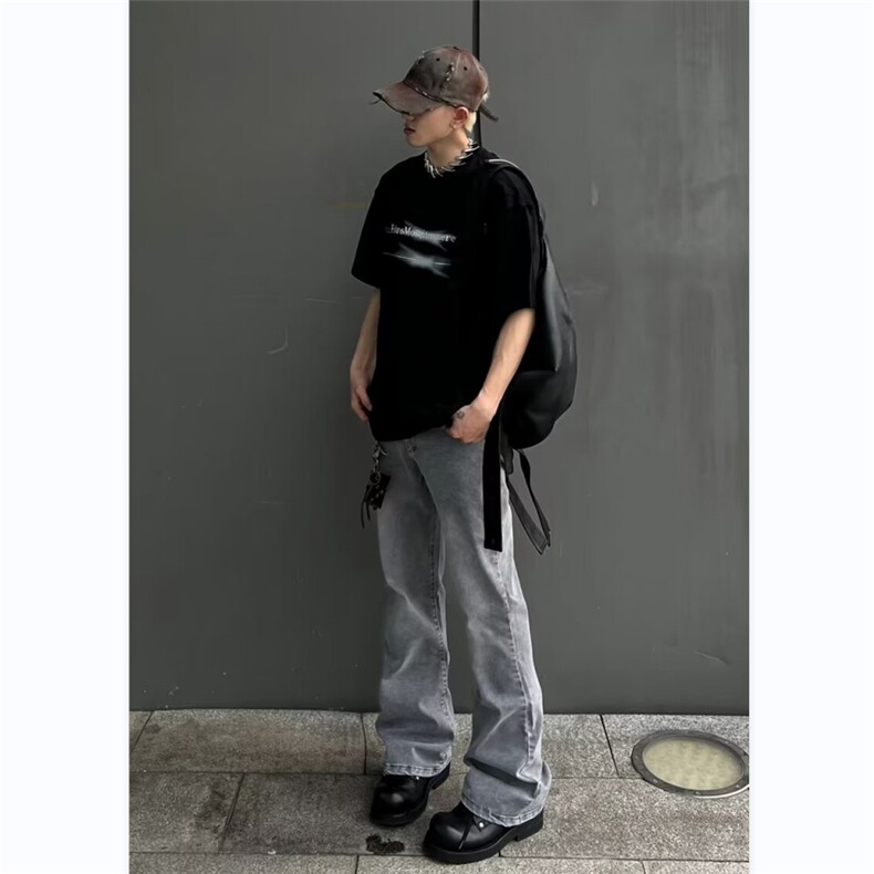 牛仔裤男士韩版潮流高街直筒裤子2024夏季新款ins长裤RK1668-P53,男装牛仔裤,星座412-3
