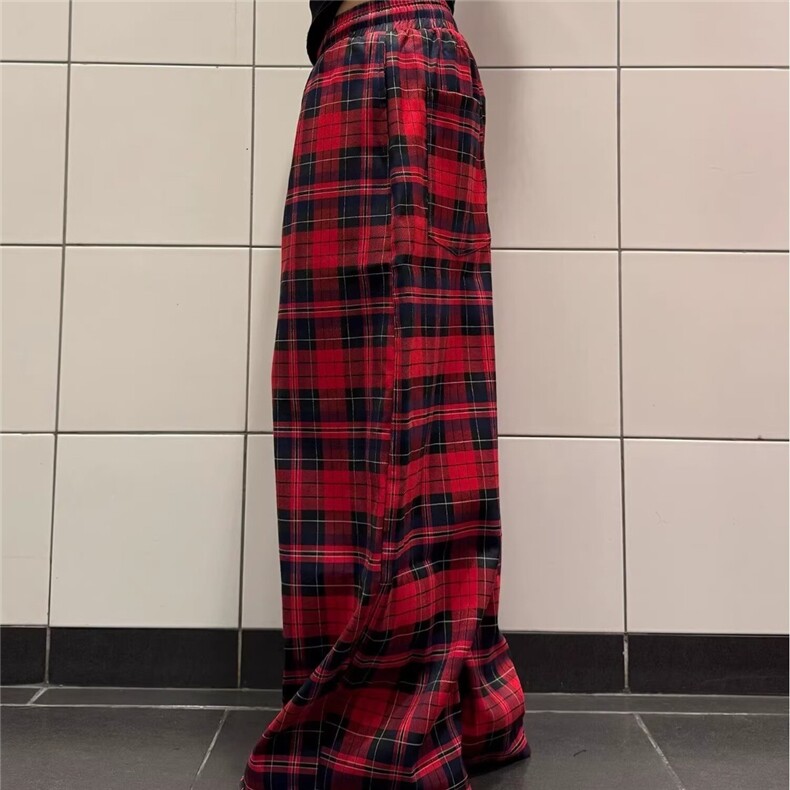 【高质量特批45】男女春秋格子休闲显瘦裤子610A-W5040,男装休闲裤,星座610A