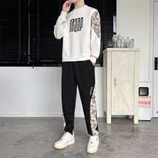 95%聚酯纤维5%氨纶春秋款卫衣套装男潮流运动套装两件套TZ035-P70，男装休闲套装，星座1210B