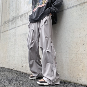 8XL-M 休闲裤男秋冬季加肥加大码西裤高街显瘦拖地裤9026p68控88图片