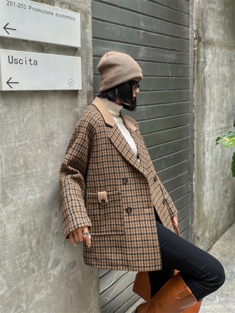 两色大衣冬季，其它，四季韩后