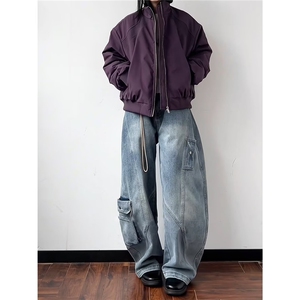 飞行员立领棉服夹克男款上衣2025秋冬新款男装时尚休闲TT6107 P82图片