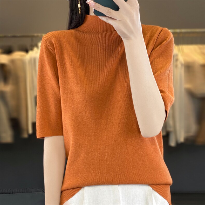 秋冬季新款纯色毛衣女宽松显瘦时尚百搭针织上衣,针织衫/毛衣,贵皇网供仓