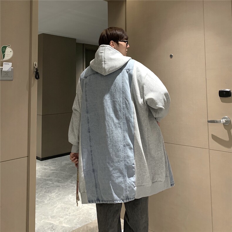 XZ216-BK104-棉衣P128常规P118盐系炸街加绒加羊羔毛牛仔卫棉服,男装棉衣,星座716-5（原216-1）