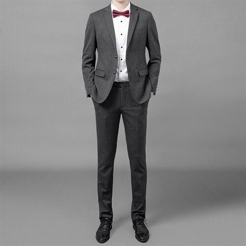商务西服两件套套装男中年男士商务正装西装服上衣ASD8966-P285图片