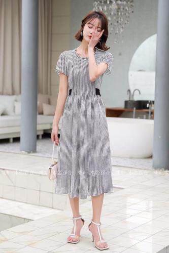 夏装新款连衣裙，女装连衣裙，水恋百合