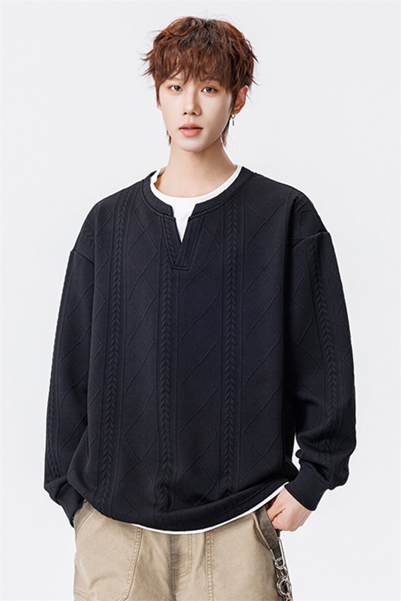 潮流宽松假两件卫衣潮牌休闲上衣A161-MT-2601-P45,男装卫衣,电商A161